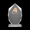 Wide Flame Crystal Awards with Glass base & Box - Image 2
