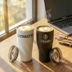 Dorniel Designs Tumblers, Transparent Lid, Recycled Stainless Steel, 540ml - Image 2