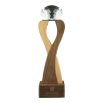 Wooden Trophy with Diamond shape Crystal on Top - Image 2