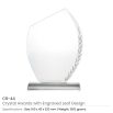Crystal Awards with Engraved Leaf Design & Box - Image 3