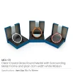 Glass Medals with Metal Frame, 3cm White Ribbon with Box - Image 3