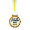 Glass Medals with Metal Frame, 3cm White Ribbon with Box - Image 10