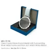 Glass Medals with Metal Frame, 3cm White Ribbon with Box - Image 5