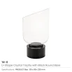 Crystal Trophy Round Black Base in Premium Fiber Box, Gold Lock Closure - Image 3