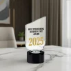Crystal Trophy Round Black Base in Premium Fiber Box, Gold Lock Closure - Image 2