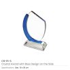 Crystal Awards with Blue Design on the side - Image 6