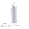 Double Wall SS Tumblers with Transparent Lid & Metal Straw - 500ml - Image 11