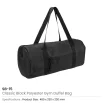 Duffle Gym Bags with Zipper Closure in Black Polyester Material - Image 5