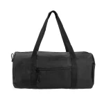 Duffle Gym Bags with Zipper Closure in Black Polyester Material