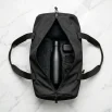 Duffle Gym Bags with Zipper Closure in Black Polyester Material - Image 4