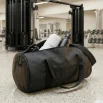 Duffle Gym Bags with Zipper Closure in Black Polyester Material - Image 3