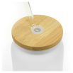 Glass Bottle with Straw and Bamboo Lid 455 ml Capacity - Image 4
