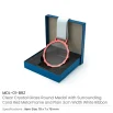 Glass Medals with Metal Frame, 3cm White Ribbon with Box - Image 6