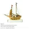 Golden Boat Shaped Memento in Metal with Glass Base in Luxury Box - Image 6