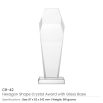 Hexagon Shaped Crystal Awards with Glass Base & Box - Image 3