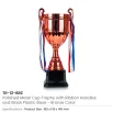 Metal Open Cup Trophies & Removable Ribbon Attached to Both Handles - Image 10