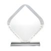 Rhombus Shaped Crystal Awards with Engraved Design & Box