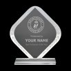 Rhombus Shaped Crystal Awards with Engraved Design & Box - Image 2