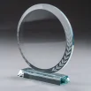 Round Clear Crystal Awards with Engraved Leaves in Premium Box - Image 3