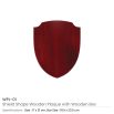 Shield Shaped Wooden Plaque with Box & Golden Aluminium Plate - Image 5