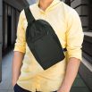 Sling Crossbody Bags In Black Nylon Material - Image 8