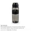 Eco-friendly Sports Bottles with Straw, 700ml in rPET Material - Image 3