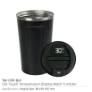 LED Temperature Display Black Tumblers Stainless Steel 510ml - Image 3