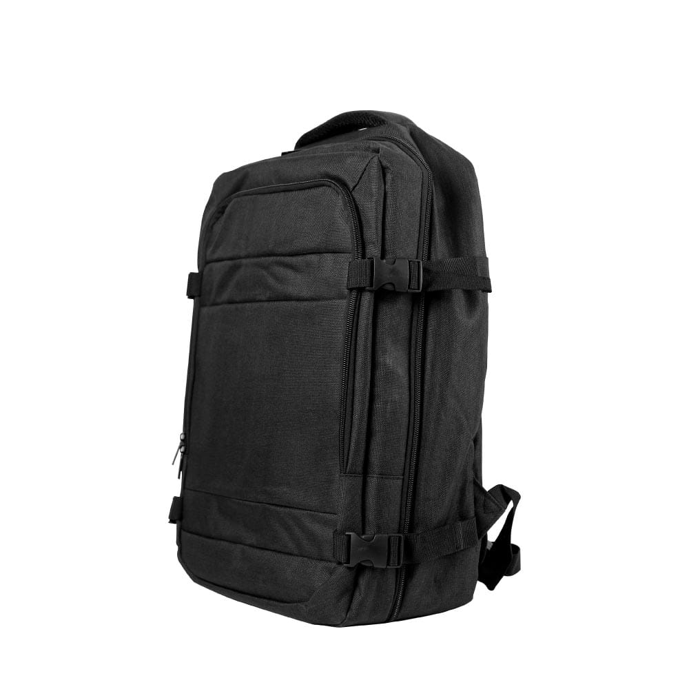 Travel-Backpacks-SB-17-Blank.jpg Travel Backpacks in Black Polyester Material - Image 1