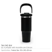 Double Wall Stainless Steel Tumblers with Handle & Straw - 900ml - Image 8