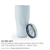 Dorniel Designs Tumblers, Transparent Lid, Recycled Stainless Steel, 540ml - Image 8