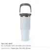 Double Wall Stainless Steel Tumblers with Handle & Straw - 900ml - Image 7