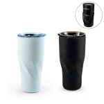 Dorniel Designs Tumblers, Transparent Lid, Recycled Stainless Steel, 540ml