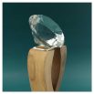 Wooden Trophy with Diamond shape Crystal on Top - Image 4