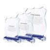 Crystal Awards with Blue Base and Box - Image 2