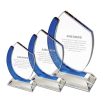 Crystal Awards with Blue Design on the side - Image 2