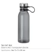 rPET Transparent Bottles 800ml SS Lid with Carry Handle - Image 7